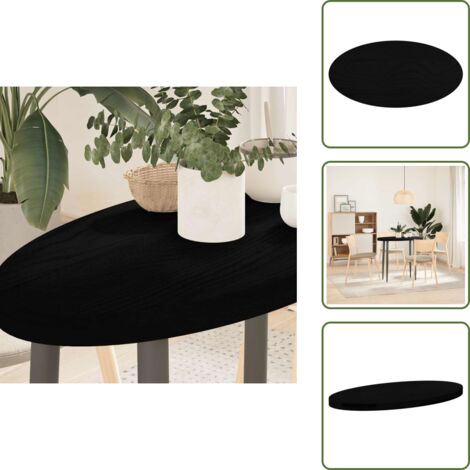 Madera maciza - vidaXL Tablero de mesa ovalado madera maciza de roble 80x40x4 cm - Roble