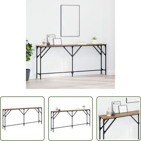 Madera -  Mesa Consola Roble artisan 180 x 23 x 75 cm