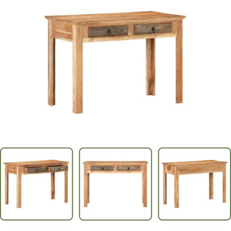 Madera reciclada -  Escritorio de madera maciza reciclada 110x50x75 cm