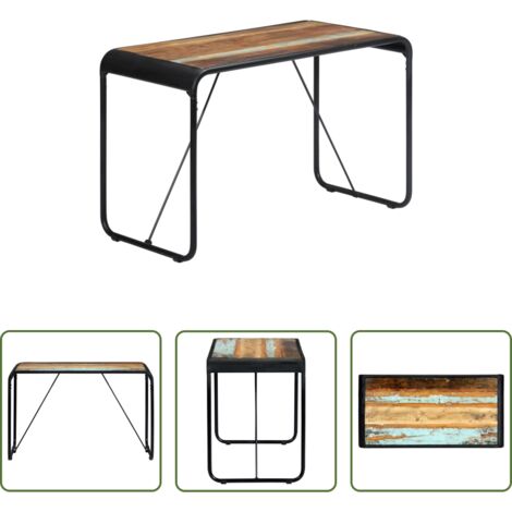 Madera reciclada -  Mesa de comedor de madera maciza reciclada 118x60x76 cm