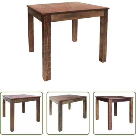 Madera reciclada -  Mesa de comedor de madera reciclada mixta 82x80x76 cm