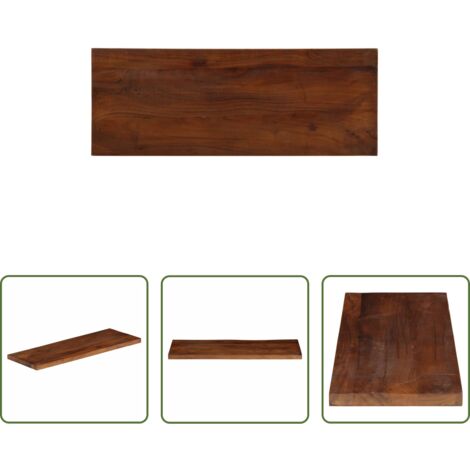 Madera reciclada -  Tablero mesa rectangular madera maciza reciclada 70x30x3,8 cm
