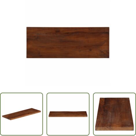 Madera reciclada -  Tablero mesa rectangular madera maciza reciclada 90x30x3,8 cm