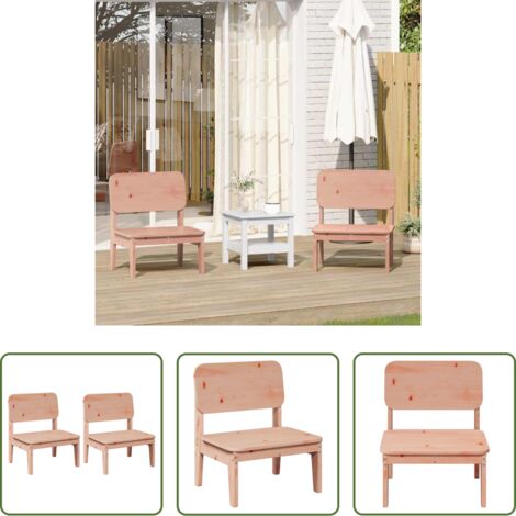 Madera -  Sillas de jardín 2 uds madera abeto douglas 60x52,5x72 cm