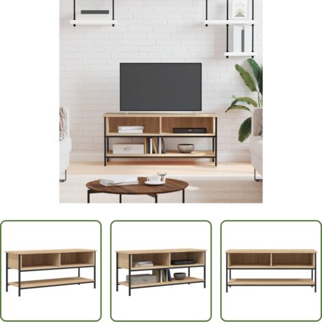 Madera sintética -  Mueble de TV roble Sonoma 100x35x45 cm madera de ingeniería