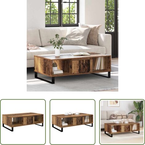 Madera vieja -  Mesa de Café Madera vieja 104 x 60 x 35 cm Madera de ingeniería