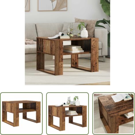 Madera vieja -  Mesa de Café Madera vieja 66 x 53 x 45 cm Madera de ingeniería