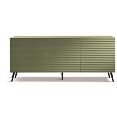 Madia 180 cm in legno Verde 3 ante - ARISA 5 piedini