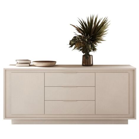 Madia 2 ante battenti e 3 cassetti linea Eos in finitura Cashmere