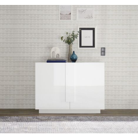 Madia 2 ante linea Sax in finitura Bianco Lucido