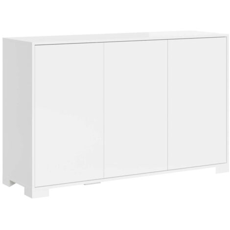 Madia 3 ante 130x40x83 cm Lumina bianco lucido