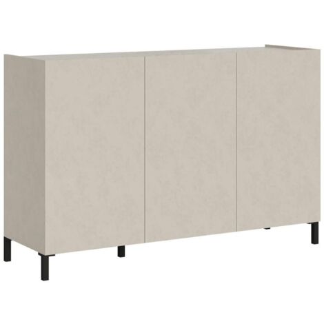 Madia 3 ante 130x40x84 cm - SOLARIA - Colore: Cashmere - Dimensioni: L.130 P.40 H.84 cm