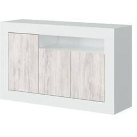 MADIA 3 ANTE 144X42X87 CM BIANCO/BIANCO FRASSINO