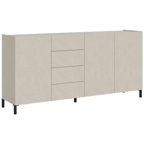 Madia 3 ante 4 cassetti 174x40x84 cm - SOLARIA - Colore: Cashmere - Dimensioni: L.174 P.40 H.84 cm