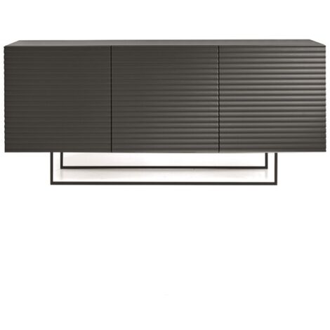 Madia 3 ante in legno 180 cm Antracite - ARISA piedini sagomati