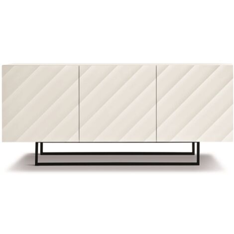 Madia 3 ante in legno 180 cm Bianco piedini sagomati - KALLA