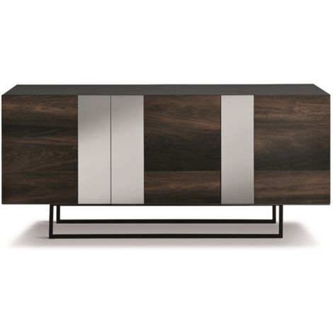 Madia 3 ante in legno 180 cm Rovere Termico piedini sagomati - ROMEO
