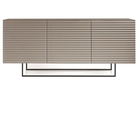 Madia 3 ante in legno 180 cm Tortora - ARISA piedini sagomati