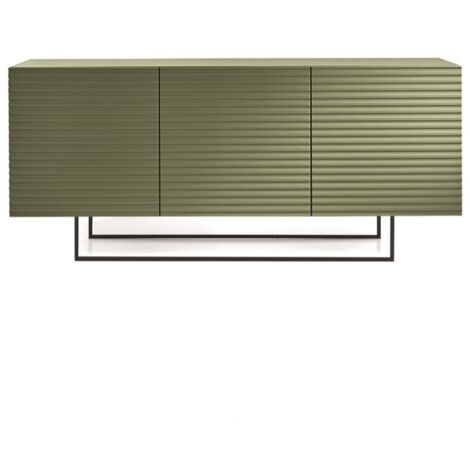 Madia 3 ante in legno 180 cm Verde - ARISA piedini sagomati