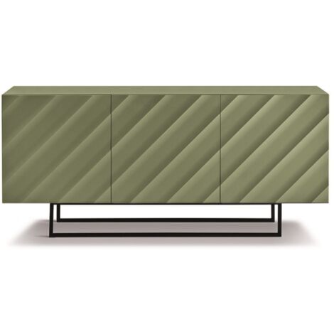 Madia 3 ante in legno 180 cm Verde piedini sagomati - KALLA