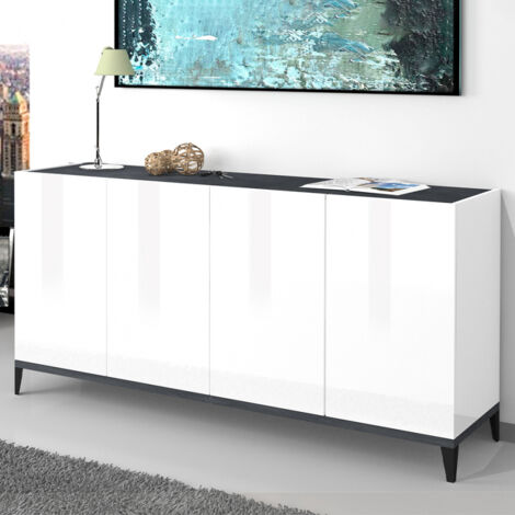 Madia 4 ante per Soggiorno Moderna 160x40x82+J353F352:AJ353F352:AJ354cm - ARTEMIS