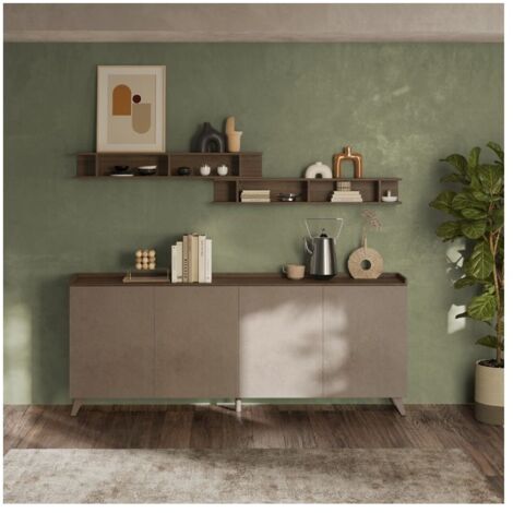 Madia 4 ante Polan 241x42x99h colore bronzo mercure