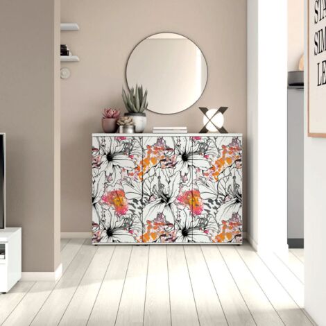 Madia ALTA a 3 ante Alix in 15 colorazioni con grafica floreale