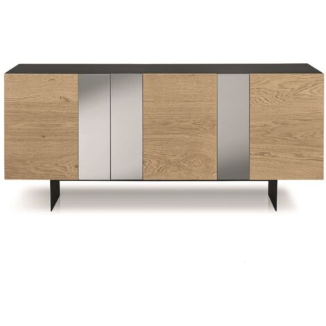 Madia in legno 180 cm 3 ante Rovere con specchio 2 piedini - ROMEO