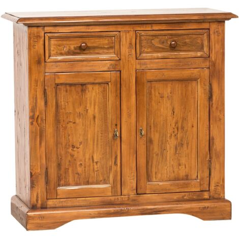 Madia legno massello 110x45x103 cm Credenza vintage Spaziosa madia soggiorno Credenza soggiorno e cucina Credenza legno massello