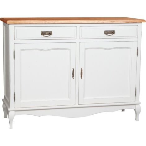 Madia legno massello 123x92,5x42 cm Madia bianca Spaziosa madia soggiorno Credenza soggiorno e cucina Credenza legno massello