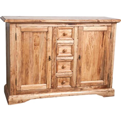 Madia legno massello 135x92x45 cm Credenza vintage Spaziosa madia soggiorno Credenza soggiorno e cucina Credenza legno massello