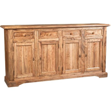 Madia legno massello 202x103x45 cm Credenza vintage Spaziosa madia soggiorno Credenza soggiorno e cucina Credenza legno massello