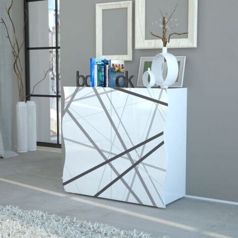 MONTEFIOREDESIGN Madia linea Mia 2 ante con serigrafia a righe