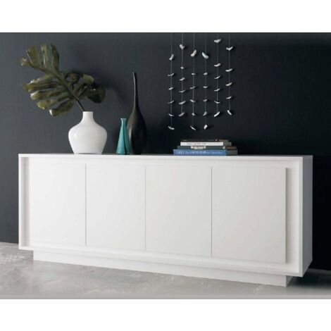 Madia linea Pure 4 ante in finitura Bianco laccato opaco