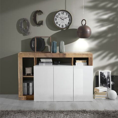 Credenza moderna Open Gihome ® 4 ante laccato lucido