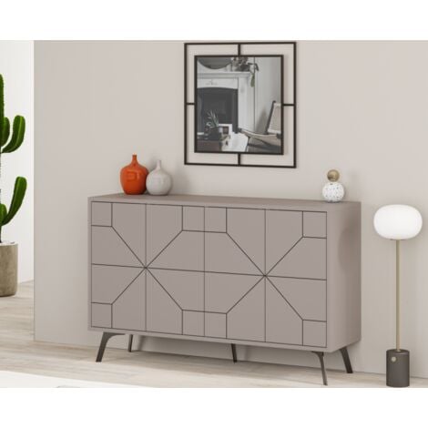 Madia moka chiaro con quattro ante 123x77,4 H - Agnone