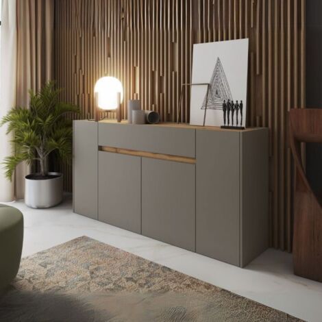 Madia Nordik 4 ante e 1 cassetto in colore congo e rovere wotan