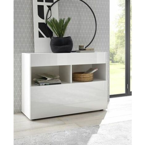 ZENZERO SHOP Madia per cucina moderna bianco lucida, madia arredamento moderno