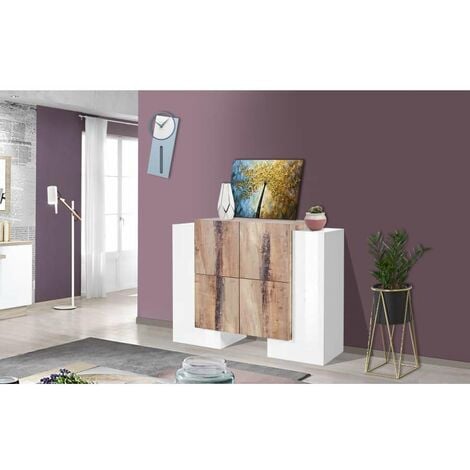 Madia Pillon Moderna 2+4 Ante Battenti Bianco Acero Pereira