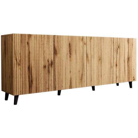 Madia Remeta 100, Quercia di Wotan, 83x201cm, Il numero di porte: 042cm, Pannello di fibra a media densità, Truciolare laminato