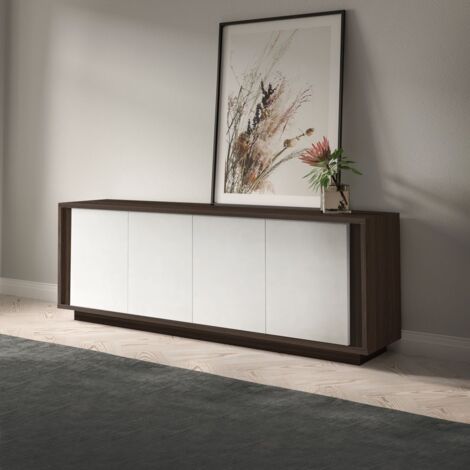 Madia  SKYLINE 4 ante teak e ante biache- colori personalizzabili
