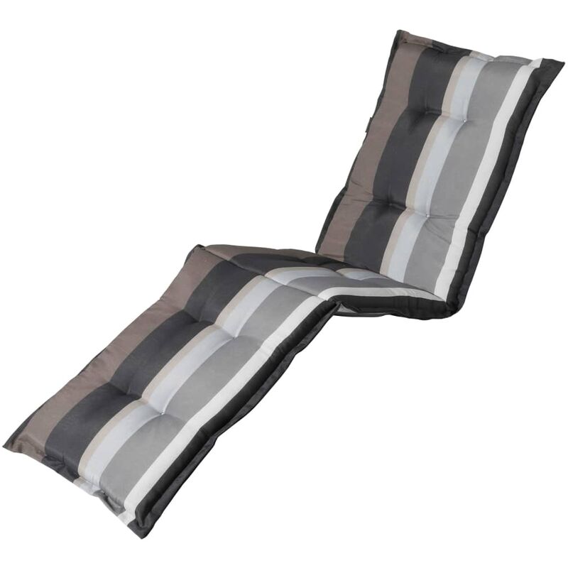 

Madison Cojín para tumbona Stripe gris 200x60 cm - Gris