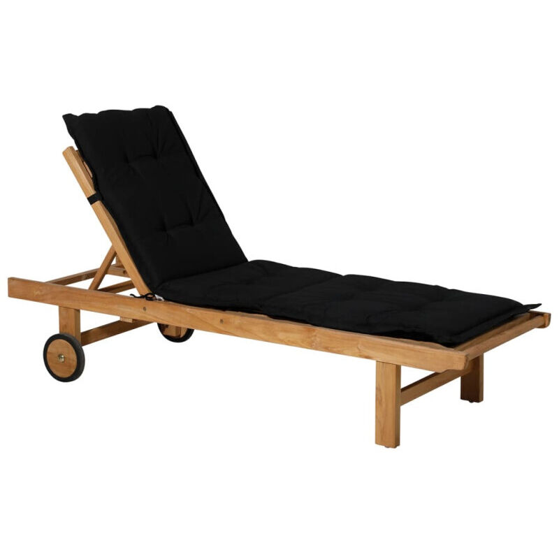 Madison - Coussin de chaise longue Panama 200x60 cm Noir