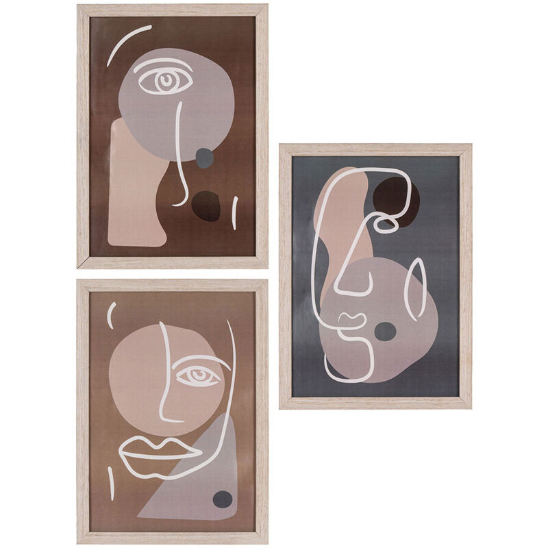Madison set de cadres set de 3 naturel.