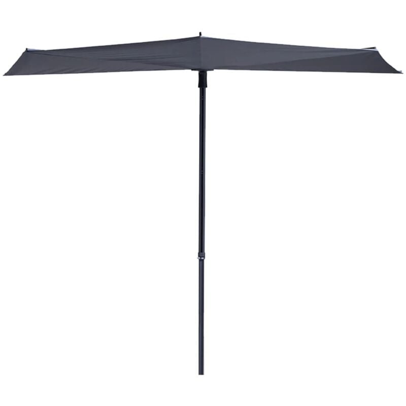 Homemiyn - Furniture Limited - Parasol de balcon Sun Wave 270x150 cm Gris