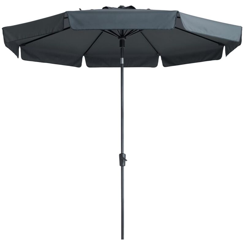 Parasol de jardin Flores Luxe 300 cm rond gris Madison