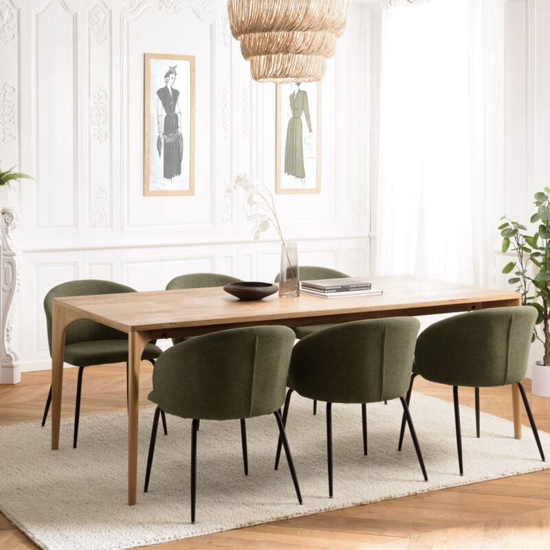 Madison - Table à manger rectangulaire 220x100cm en teck recyclé