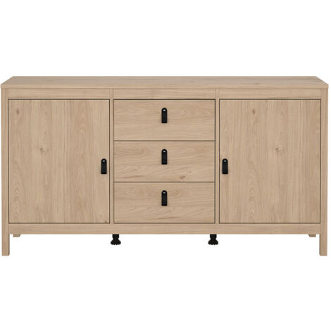 Madrid Sideboard 2 Türen, 3 Schubladen Eichen-Dekor.