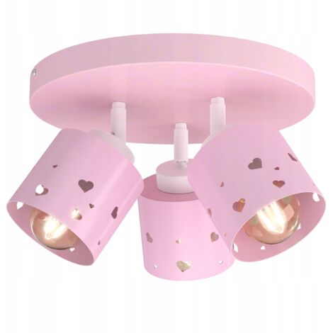 Mädchen Deckenleuchte Deckenleuchter LED E27 Rosa Herzen
