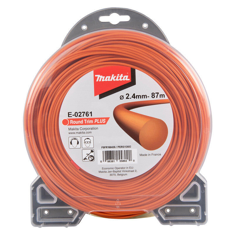 Round trim plus E-02761 fil de coupe rond ø 2,4 mm 87 m orange - Makita